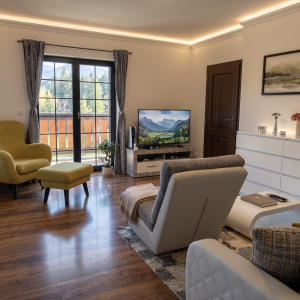 Predaj - Štýlový 2-izbový apartmán s priamym výhľadom na jazero | Rezort Hrabovo